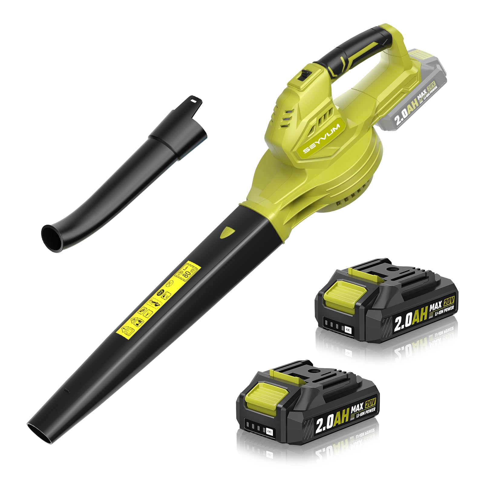 葉ページ2 Amazon.com: SEYVUM Leaf Blower 20V Cordless, with 2 x 2.0Ah